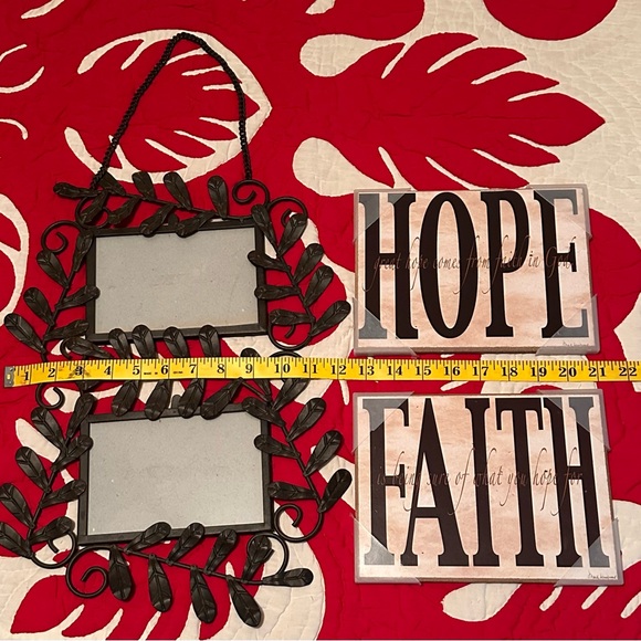 297A. HOPE FAITH HANGING PHOTO FRAME Bundle Set - Picture 3 of 4